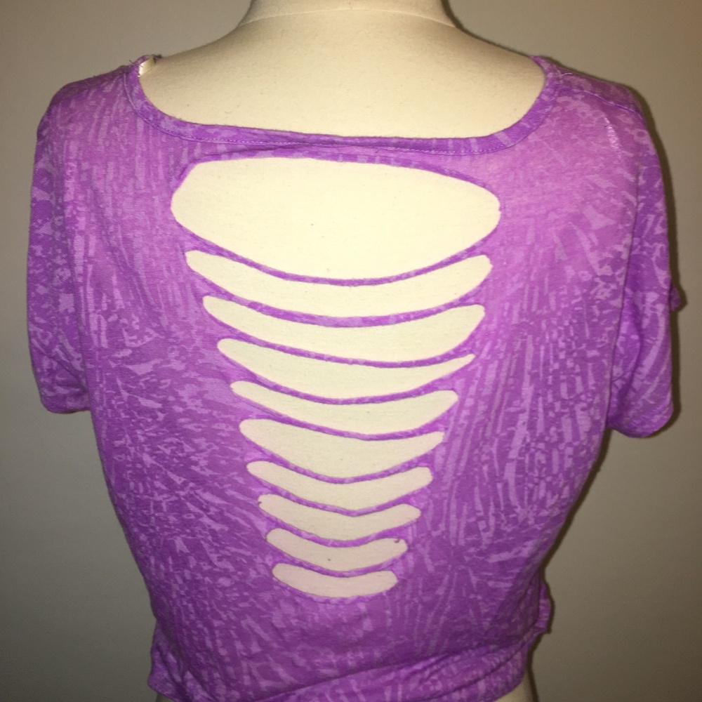 Purple Slashed Top - Picture 2 of 2